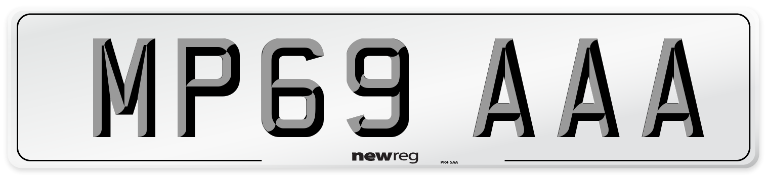 MP69 AAA Number Plate from New Reg
